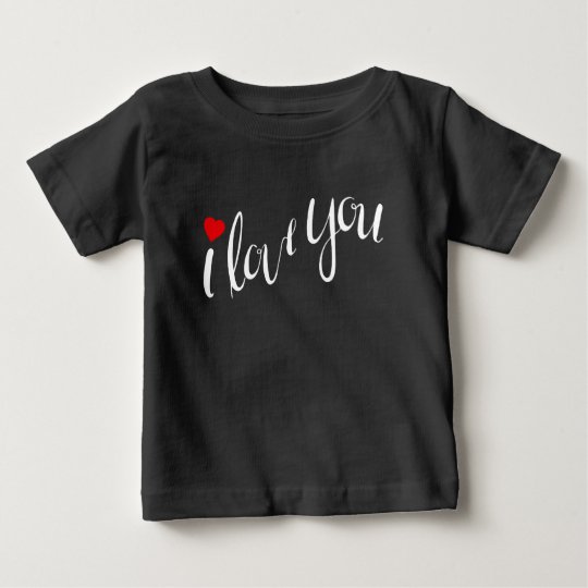 I Liebe Sie (Schwarzes) Baby T-shirt