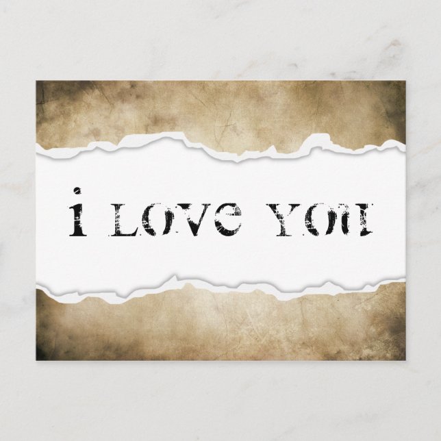i Liebe Sie Seite rippen Postkarte (Vorderseite)
