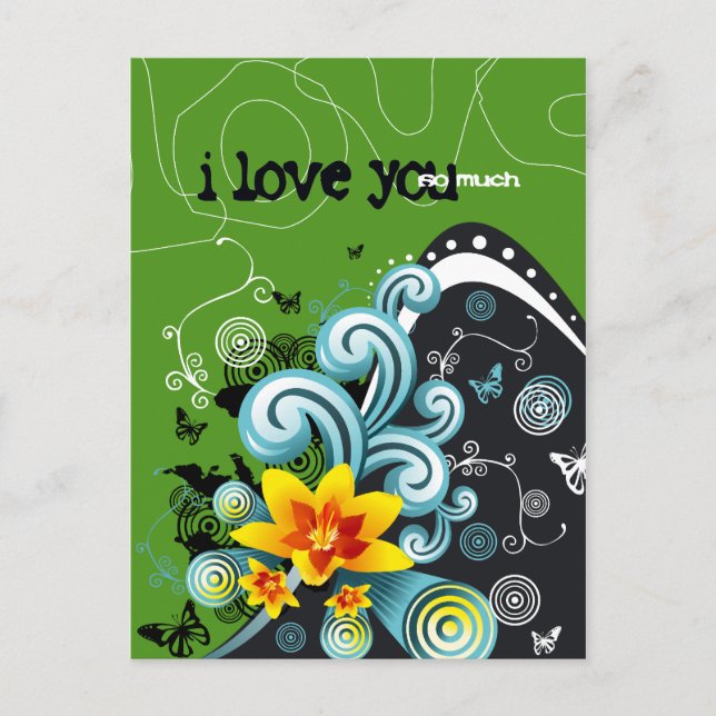 i Liebe Sie so viel 4 Postkarte (Vorderseite)