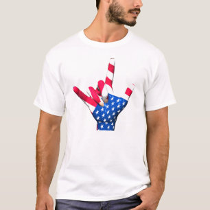 I Liebe Sie USA-Flaggen-T - Shirt