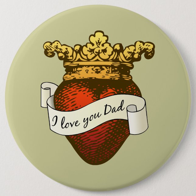 I Liebe Sie Vater Button (Vorderseite)