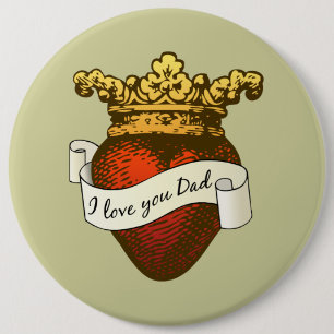 I Liebe Sie Vater Button