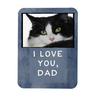 I Liebe Sie, Vater-dunkelblauer kundenspezifischer Magnet