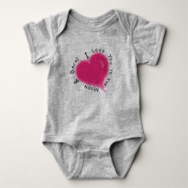 I Liebe Sie zum Mond u. zur Rückseite Baby Strampler