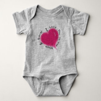 I Liebe Sie zum Mond u. zur Rückseite Baby Strampler