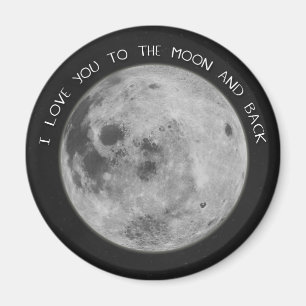 I Liebe Sie zum Mond-und Rückseiten-Starry Himmel Magnet
