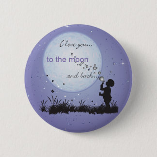 I Liebe Sie zum Mond und zu den Button