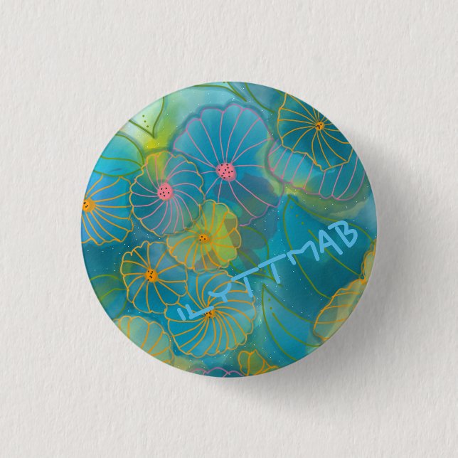 I LIEBE SIE ZUM MOND UND ZUM HINTEREN Knopf Button (Vorderseite)