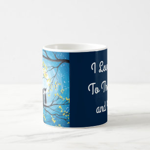 I Liebe Sie zum Mond und zur hinteren Katze Kaffeetasse