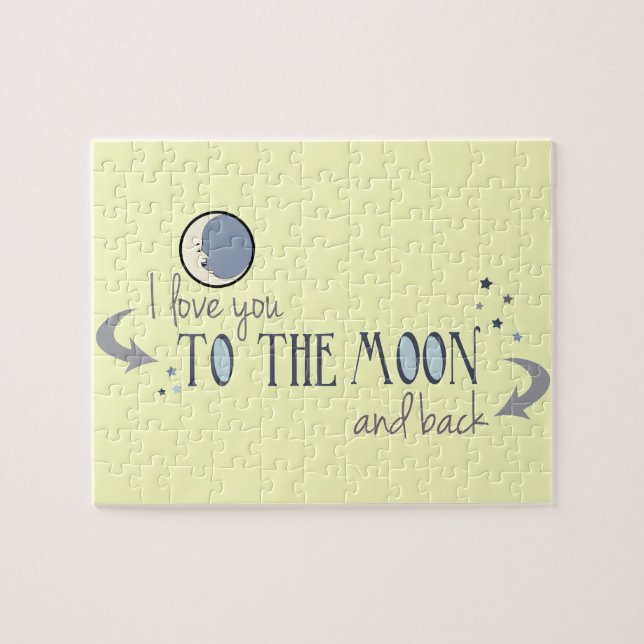 I Liebe Sie zum Mond und zur Rückseite (Horizontal)