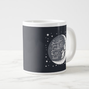 I Liebe Sie zum Mond und zur Rückseite Jumbo-Tasse
