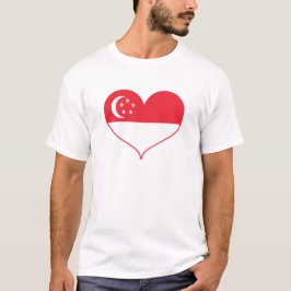 I Liebe Singapur-Flagge T-Shirt