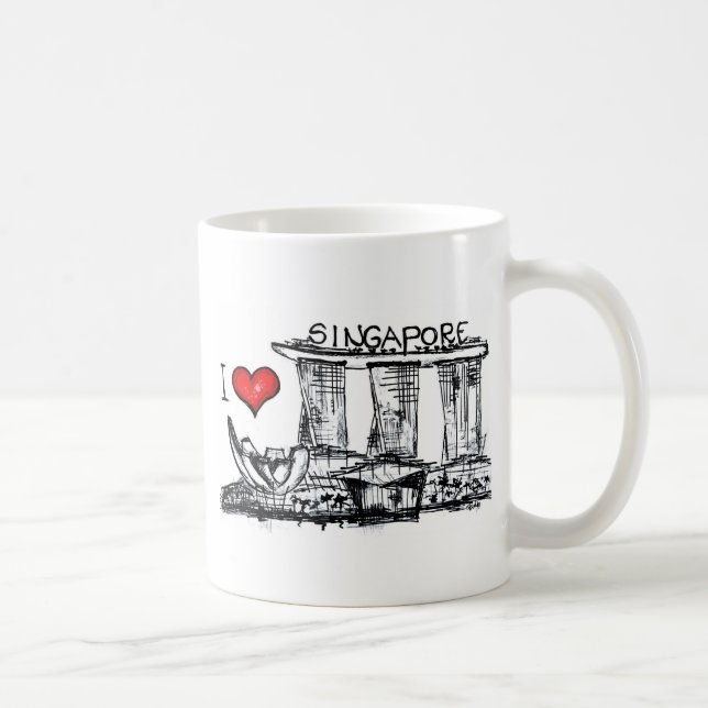 I Liebe Singapur Kaffeetasse (Rechts)
