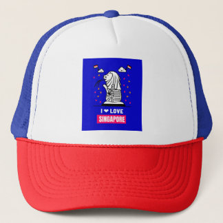 I Liebe Singapur Merlion Design für Tourismus Truckerkappe