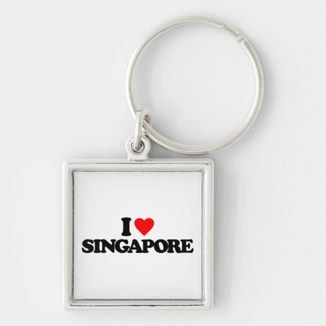I LIEBE SINGAPUR SCHLÜSSELANHÄNGER (Vorne)