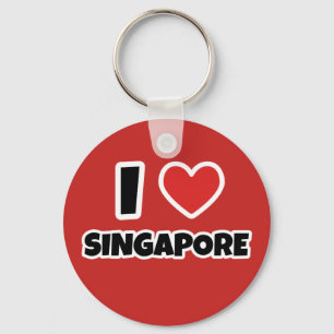 I Liebe Singapur Schlüsselanhänger