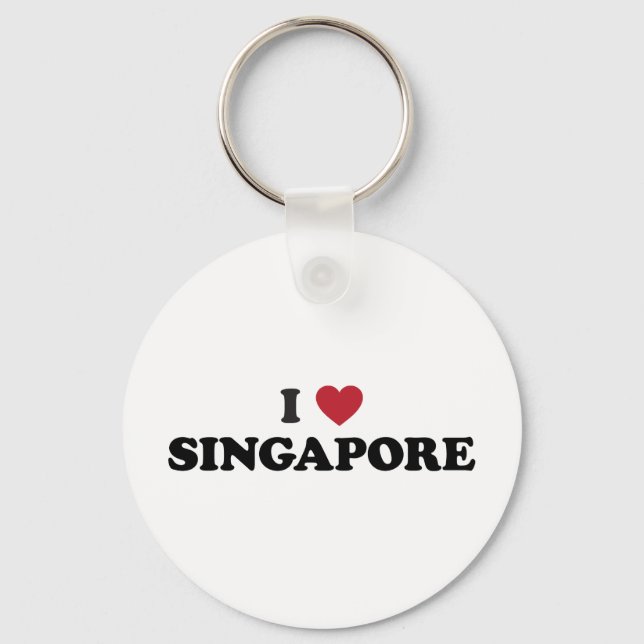 I Liebe Singapur Schlüsselanhänger (Vorderseite)
