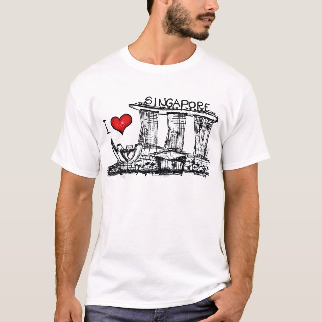 I Liebe Singapur T-Shirt (Vorderseite)