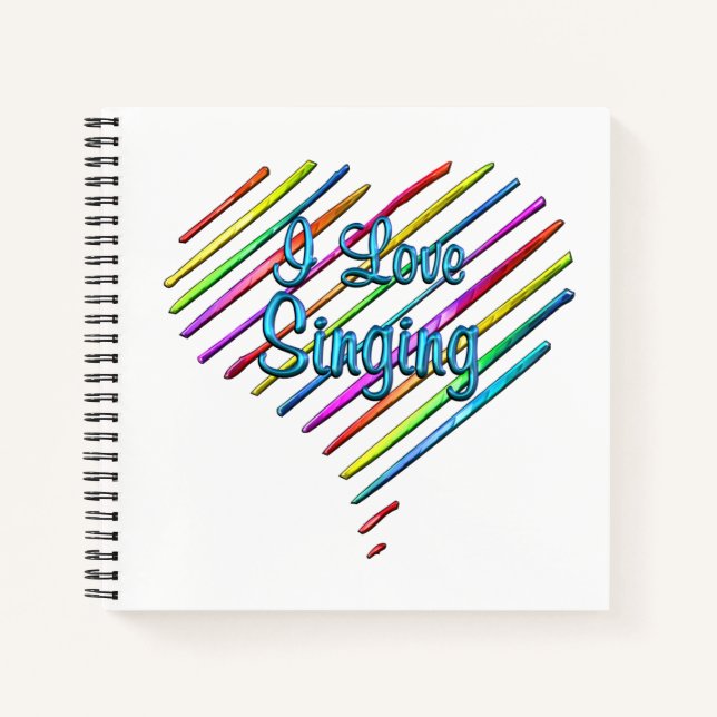I Liebe Singing Notizbuch (Vorderseite)