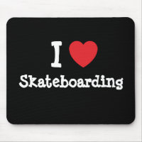 I Liebe Skateboard Herz Brauch personalisiert