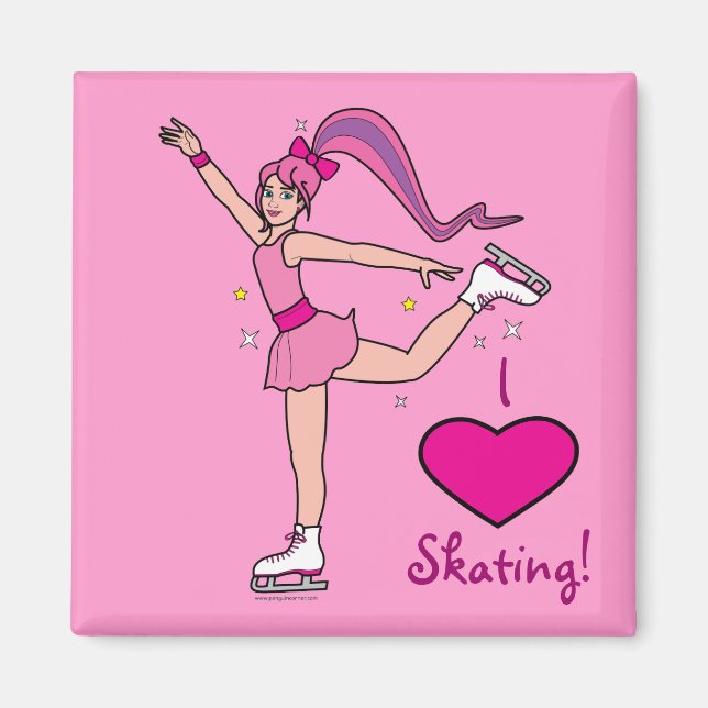 I Liebe Skaten Magnet (Vorne)