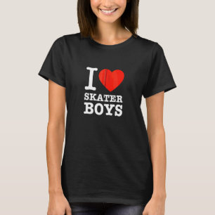 I Liebe Skater Boys Red Heart Skateboard Girls Wom T-Shirt