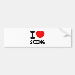 I Liebe-Ski fahren Autoaufkleber