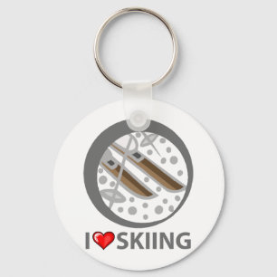 I Liebe-Ski fahren Schlüsselanhänger