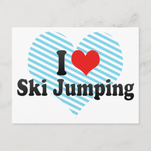 I Liebe Ski Jumping Postkarte