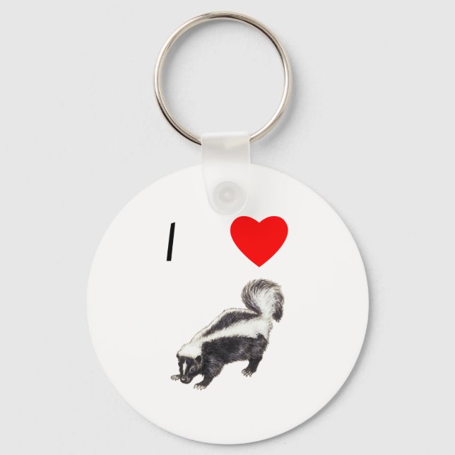 I Liebe Skunks (2) Schlüsselanhänger (Vorderseite)