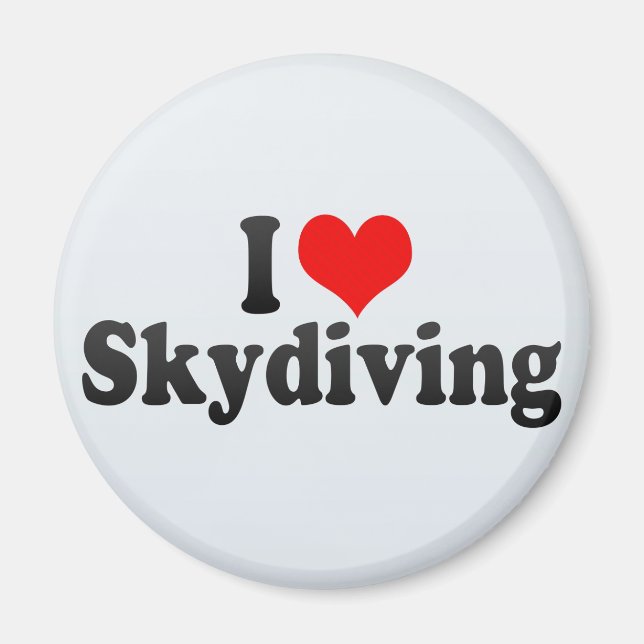 I Liebe Skydiving Magnet (Vorne)