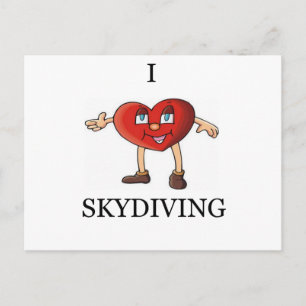 i Liebe Skydiving Postkarte
