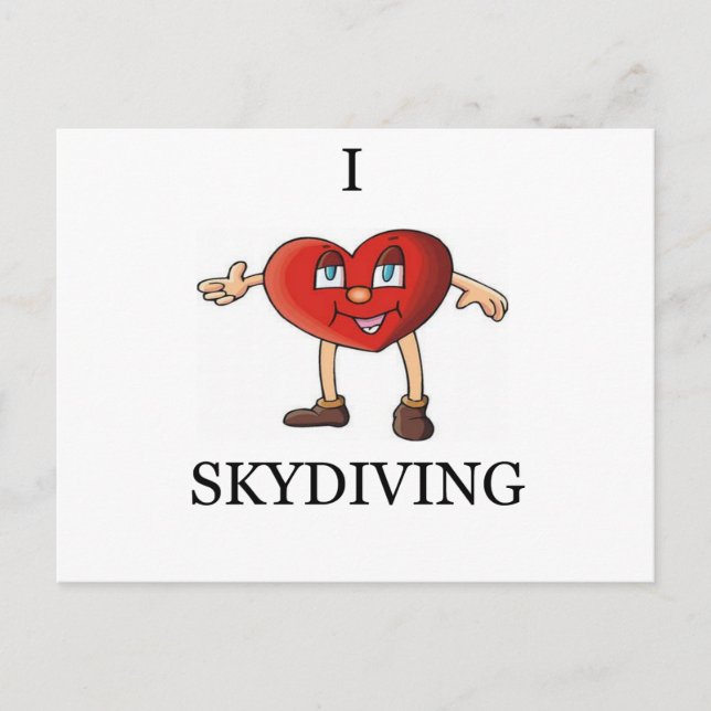 i Liebe Skydiving Postkarte (Vorderseite)