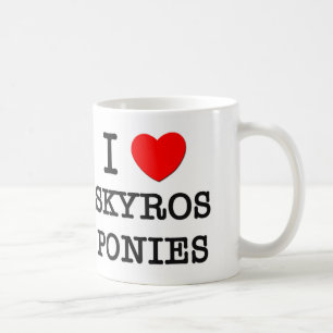 I Liebe Skyros Ponys (Pferde) Kaffeetasse