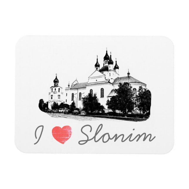 I Liebe Slonim Belarus Architektur Magnet (Horizontal)
