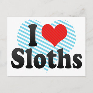 I Liebe Sloths Postkarte