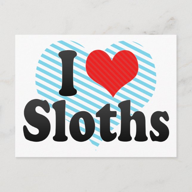 I Liebe Sloths Postkarte (Vorderseite)