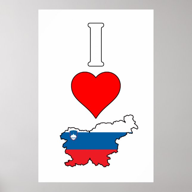 I Liebe Slowenien / I Herz Slowenien Vertikal Poster (Vorne)