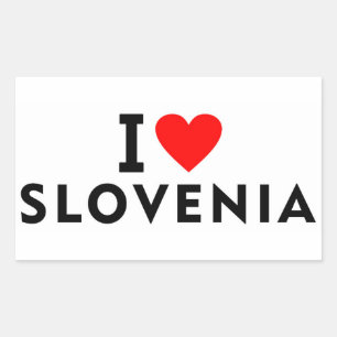 I Liebe Slowenien Land wie Herztourismus Rechteckiger Aufkleber