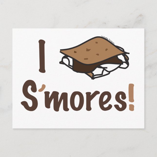 I Liebe S'mores Postkarte (Vorderseite)