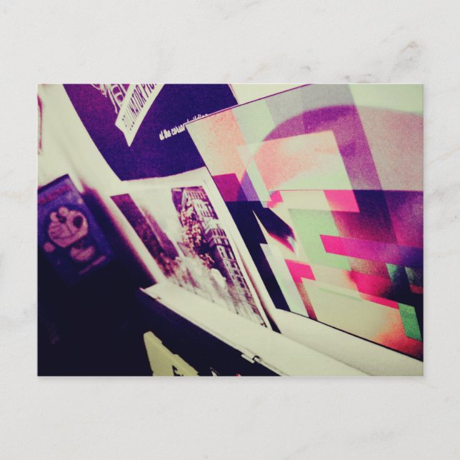 I Liebe Snailmail - Abstraction & Doraemon Postkarte (Vorderseite)