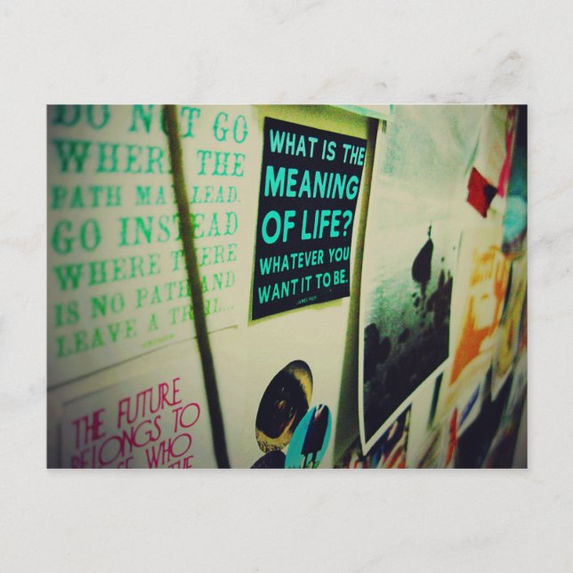 I Liebe Snailmail - Die Bedeutung des Lebens Postkarte (Vorderseite)