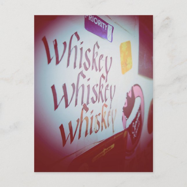 I Liebe Snailmail - Whiskey Postkarte (Vorderseite)