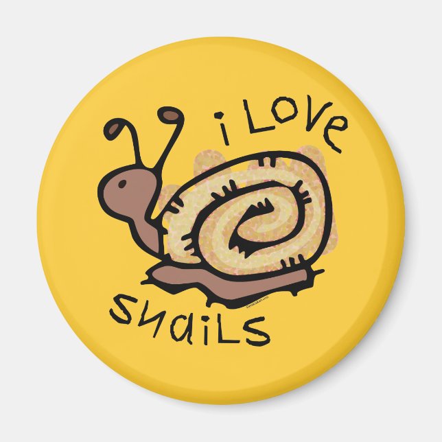 I Liebe Snails Magnet (Vorne)