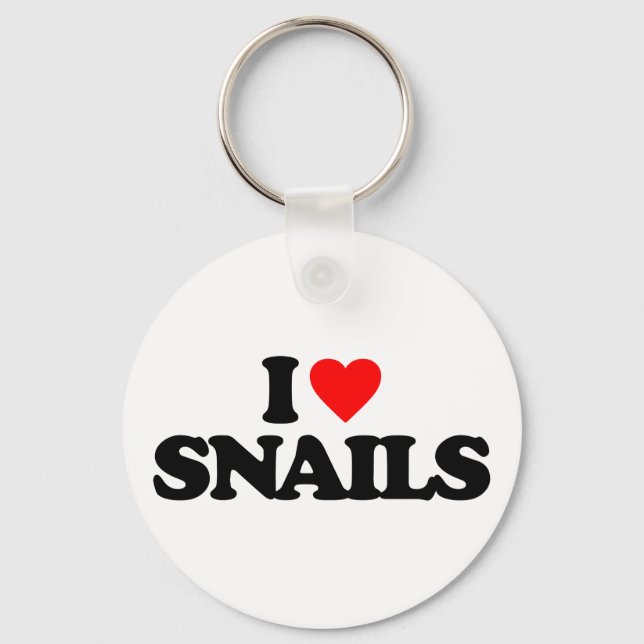 I LIEBE SNAILS SCHLÜSSELANHÄNGER (Vorderseite)