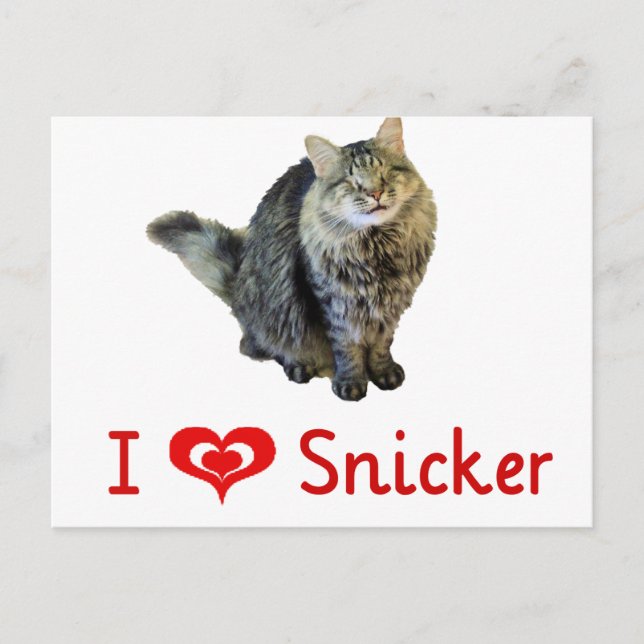 I Liebe Snicker Postkarten (Vorderseite)