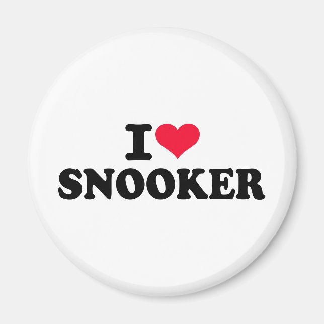 I Liebe Snooker Magnet (Vorne)