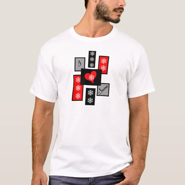 I Liebe Snow T-Shirt (Vorderseite)