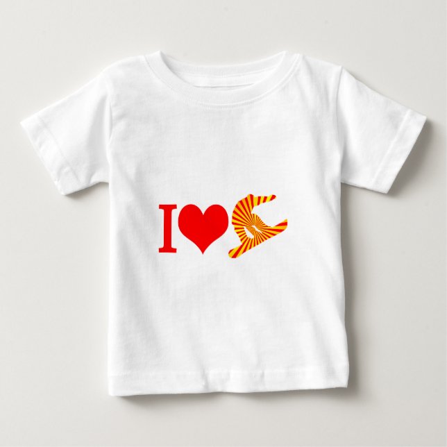 I Liebe Snowboard Baby T-shirt (Vorderseite)
