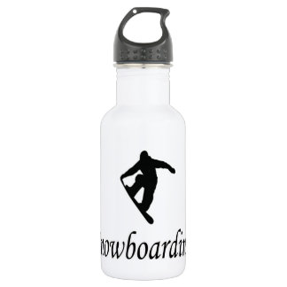 I Liebe Snowboarden Edelstahlflasche
